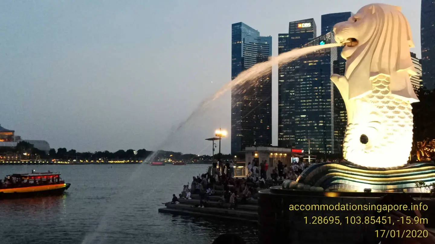 Merlion Map to Merlion Marina Bay Singapore